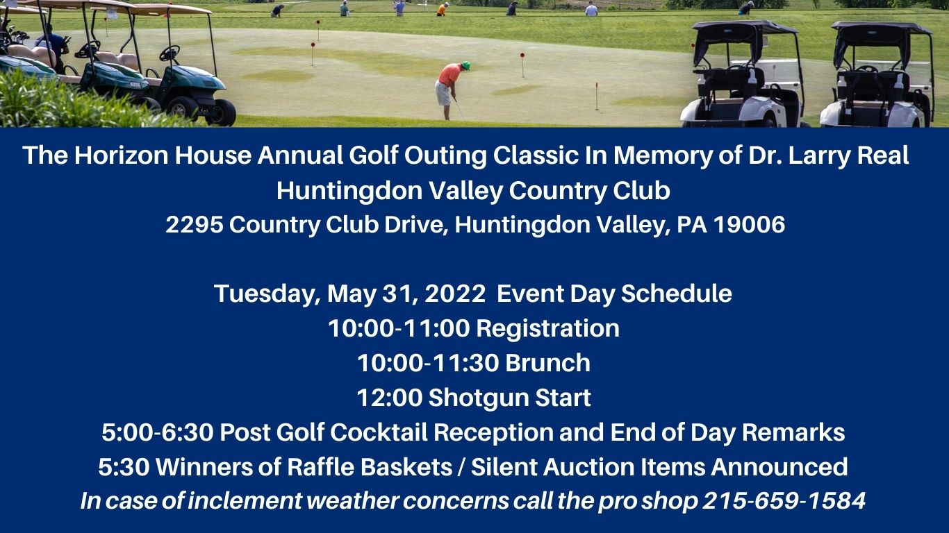 SAVE THE DATE: Horizon House Annual Golf Outing - May 31, 2022